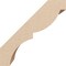 Ekena Millwork 5-inch W x 8-inch D x 8-inch H Valencia Rough Cedar Woodgrain TimberThane Knee Brace, Primed BRCUR05X08X08VALRCPR - alternate 4